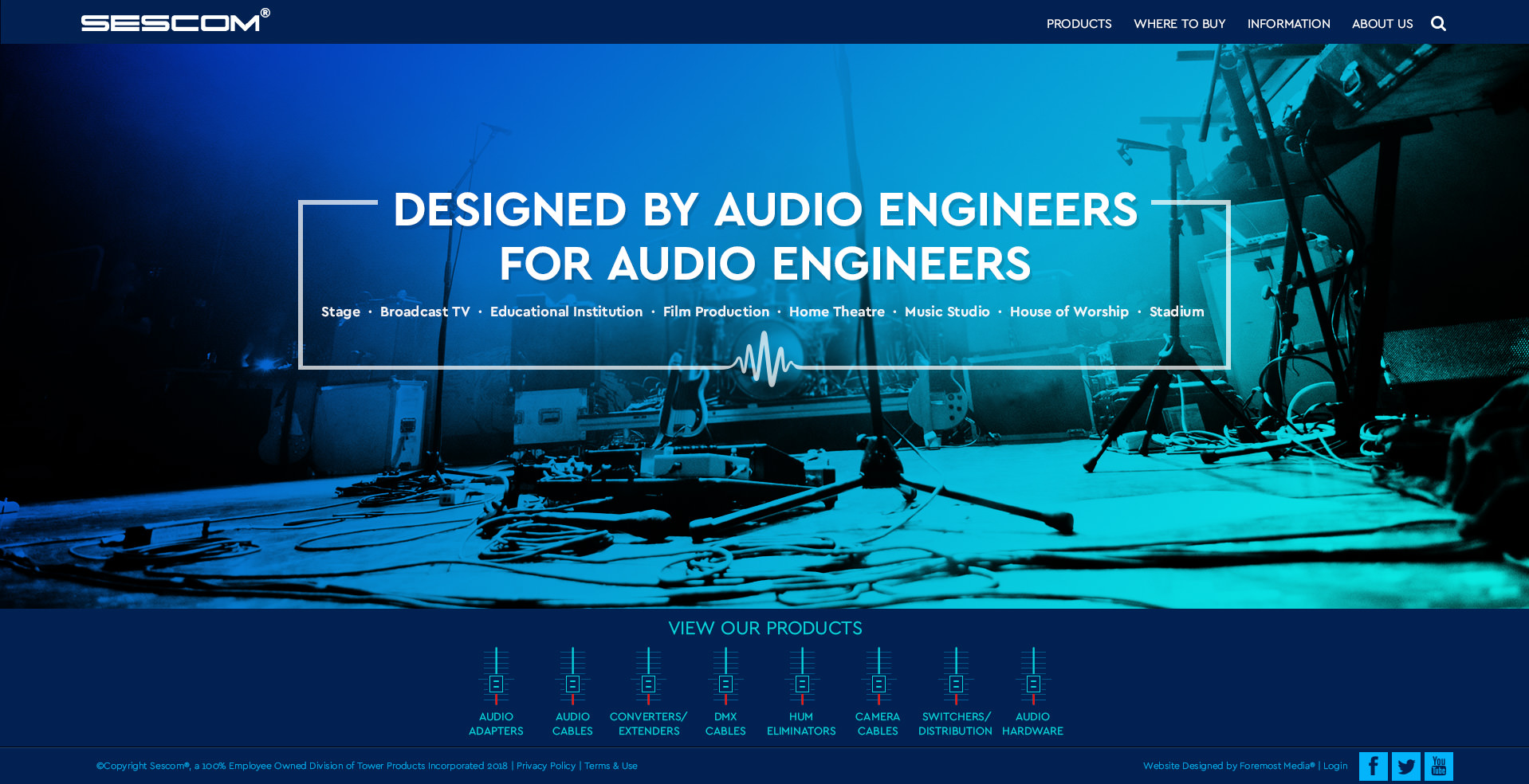 Example of the new and improved DNN website designed by Foremost Media for Sescom