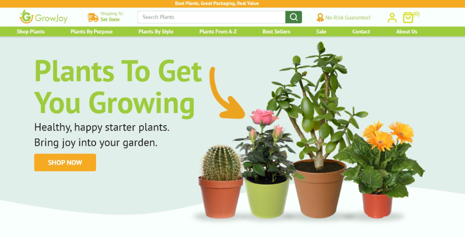 GrowJoy Homepage