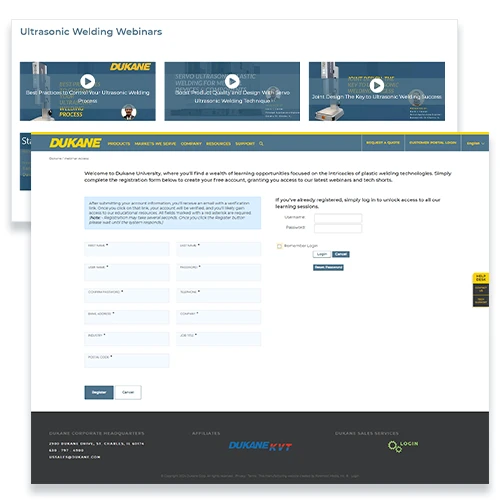 dukane medical page webinar functionality