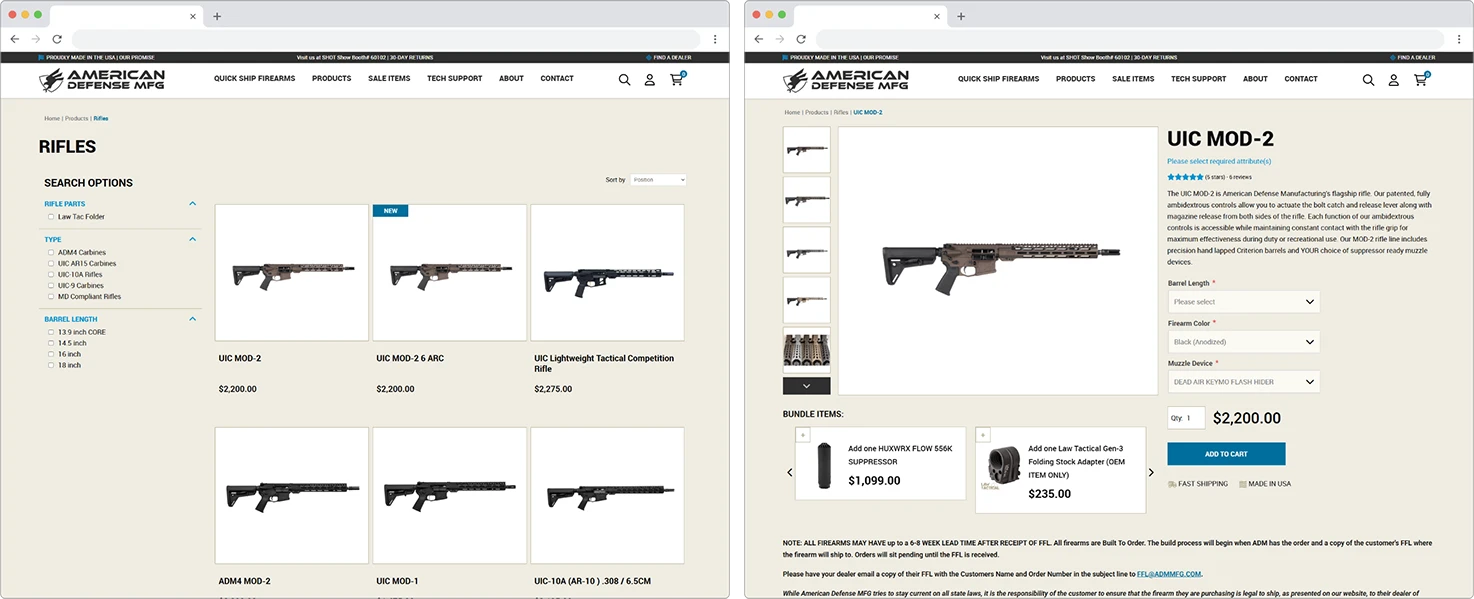 interior page designs on mockup of browser window