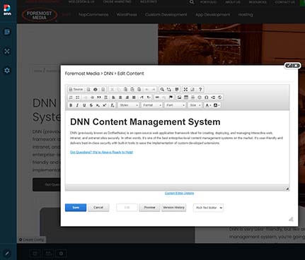 DNN Screenshot