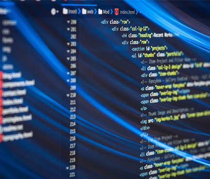 Code On A Website Marked Up By A Programmer