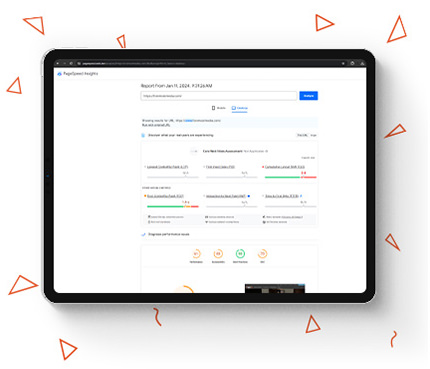 page speed insights on tablet
