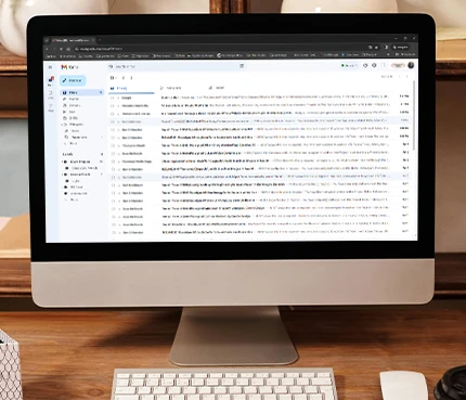 Email opened on computer